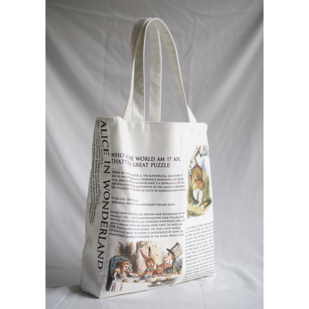 TOTE BAG CANVAS PREMIUM ALICE IN WONDERLAND