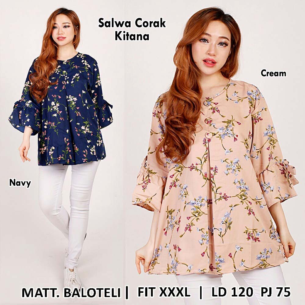 BIGCLO COD LD 120cm Blouse Jumbo  Salwa Corak Motif 