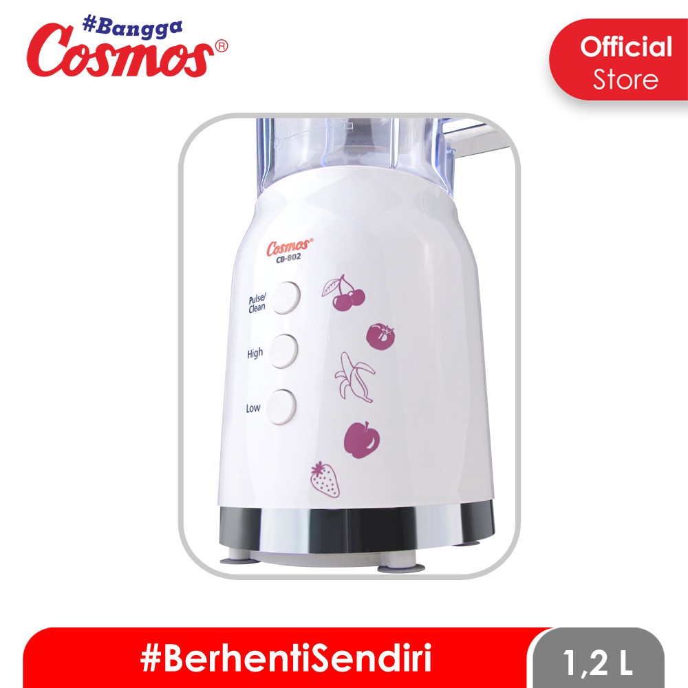 [ Cosmos ] Blender Plastik Cosmos CB 802 Blenz - 4 in 1 - Automatic Stop. 1.2L