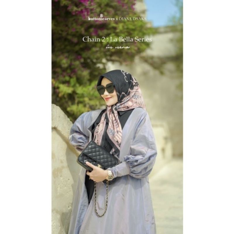 Buttonscarves Chain Nera Voal Black