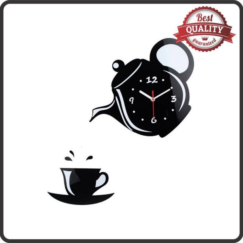 JAM DINDING DIY / GIANT WALL CLOCK QUARTZ CREATIVE DESIGN - MOTIF COFFEE BELL