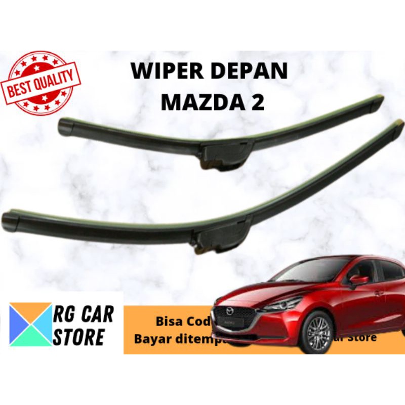 WIPER MAZDA 2 FRAMELESS DIJAMIN PNP BERKUALITAS