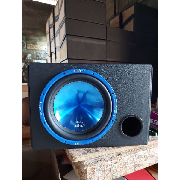 Subwoofer aktif 12 inc adx delta_bastube 12in_universal untuk semuah jenis mobil_dengan arus DC 12vo