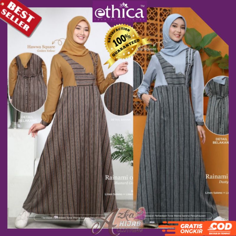 BAJU GAMIS TERBARU 2022 / GAMIS ETHICA RAINAMI 08 / RAINAMI 08 / GAMIS SIMPLE ELEGAN / GAMIS MODERN 