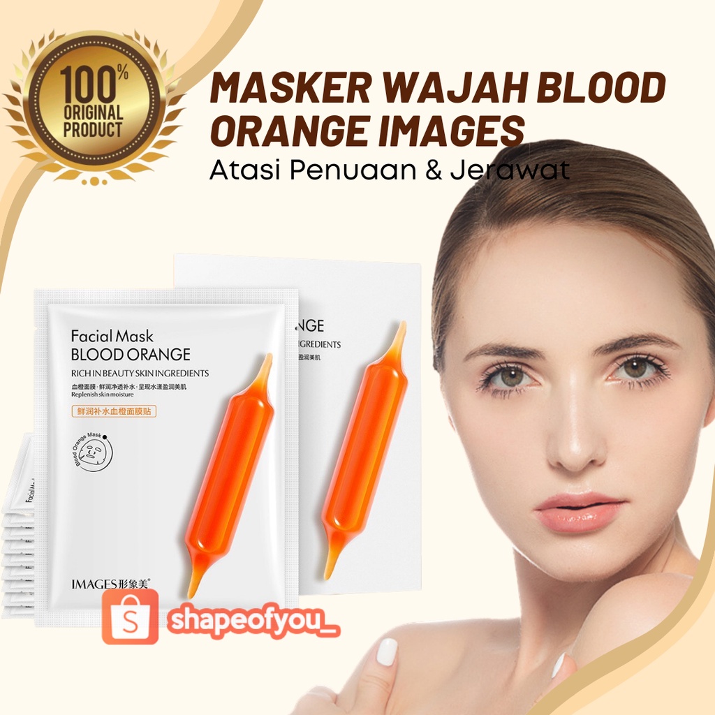 Masker Wajah Facial Mask Blood Orange Masker Jeruk Merah