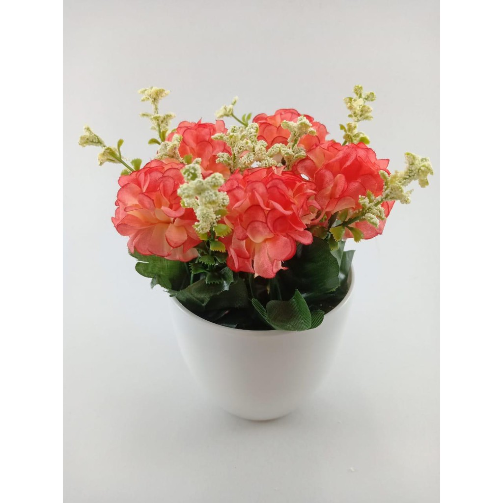 COD BUNGA PLASTIK BUNGA PAJANGAN IMITASI BUNGA ARTIFISIAL BUNGA DANDELION TANAMAN HIAS BR2219-ORANGE