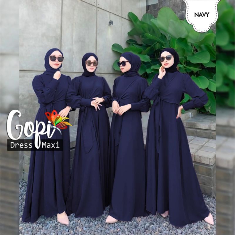 MAXY GOPI, MOSCREPE, GAMIS HIJAB MUSLIM, MAXY DRESS