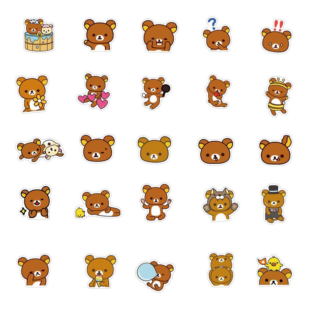 Quinton Stiker Motif Kartun Beruang Anti Air Untuk Dekorasi Laptop / Koper / Handphone