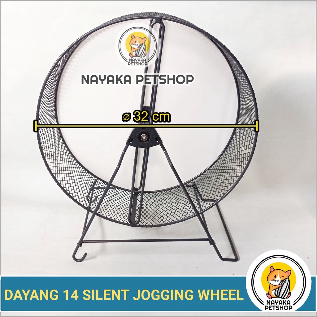 Dayang 14 Silent Jogging Wheel Ekstra Jumbo Kincir Hamster Syrian Roda Putar Landak Mini Marmut Mainan Sugar Glider Rolling Anak Kucing Kelinci Musang Kitten Hewan