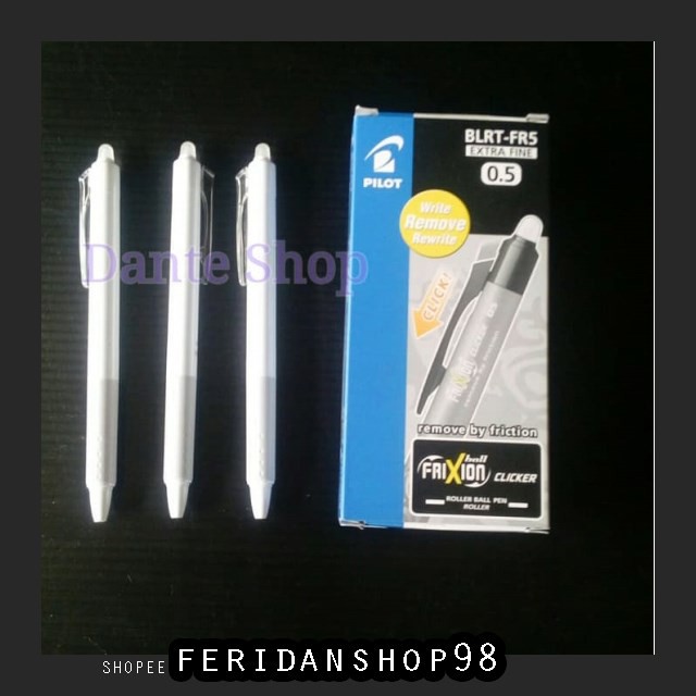 

BT351 PULPEN PILOT FRIXION BEST WHITE PUTIH TINTA HITAM >> LIMITED EDITION BY FERIDANSHOP98
