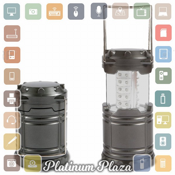 Lampu Lentera Camping Lantern 30 LED Water Resistant - GY18 - Black`6EC5A5-