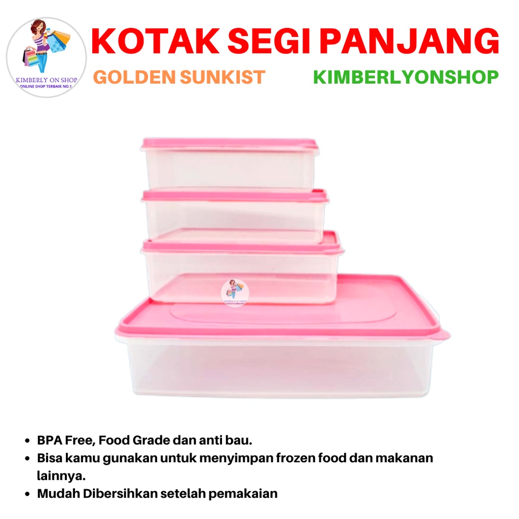 Kotak Segi Panjang Food Storage Sealware Golden Sunkist