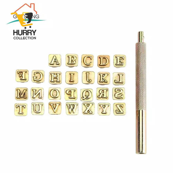 

Set 26Pcs Stempel kulit Drip leather huruf besar Bold 6 mm FREE ONGKIR