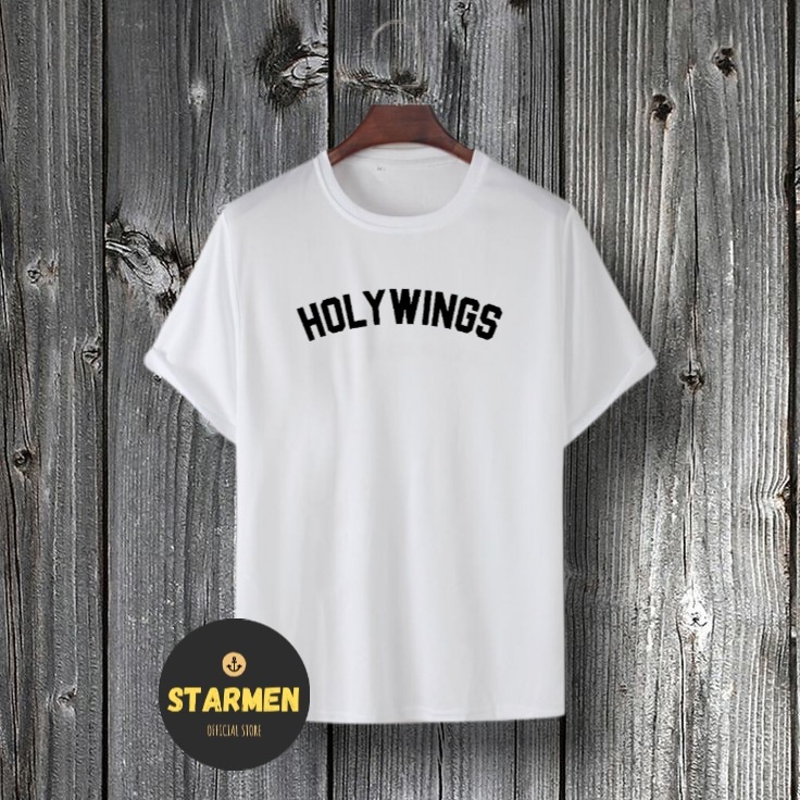 Kaos Distro Unisex HOLYWING Katun Combed 30s / sablon polyflex /polyflex premium / Pakaian Pria Wanita Atasan Cowok Cewek /kaos kekinian / kaos viral / tshirt tumbrl tee basic /SIZE M , L , XL , XXL / kaus oblong oversize kaos murah best seller ready