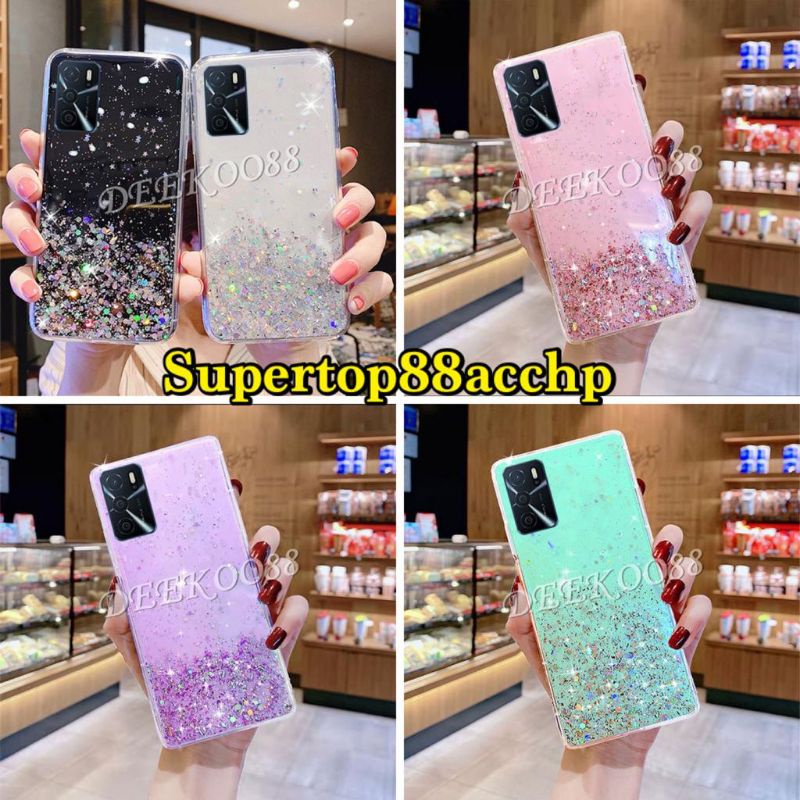 Oppo A16 A15 A15S A54 A74 4G A74 5G  Casing Soft Case Tpu Bahan Premium Glitter