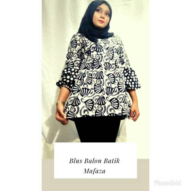 Blus batik balon ibu hamil