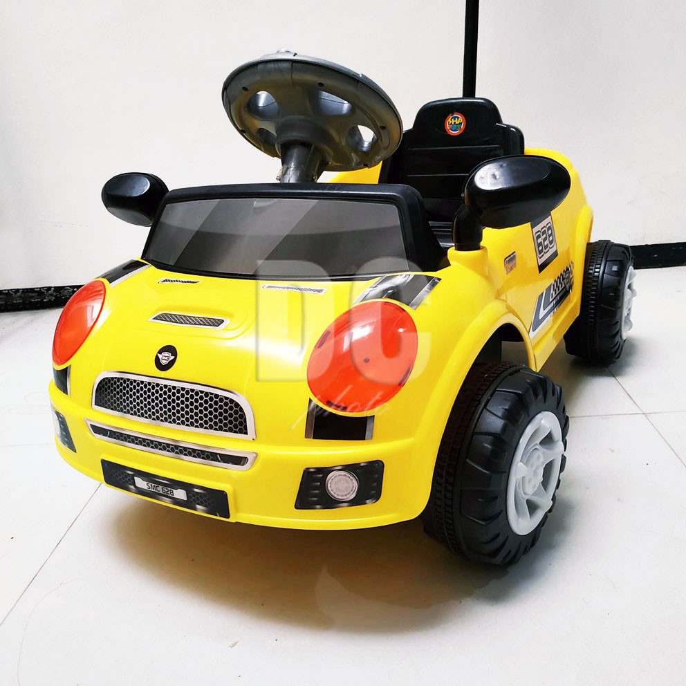 Mobil Dorong Musik Mini Cooper SMC 628 Merah Putih Biru Kuning Ride On Car Sepeda Duduk Anak