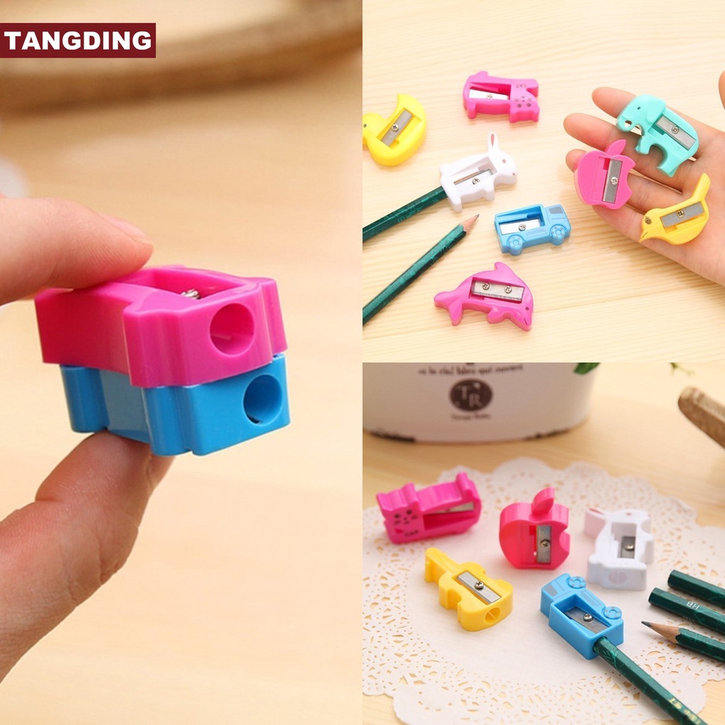 【COD Tangding】1PC Children's Creative Pencil Sharpener Cute Cartoon Primary School Supplies Prizes Stationery Random