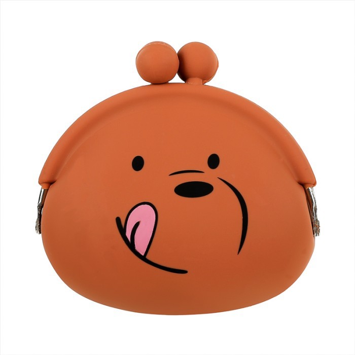 Hot sale  MINISO Dompet Wanita Kecil We Bare Bears Tas Tempat Kartu Uang Silikon  hanya di shopee