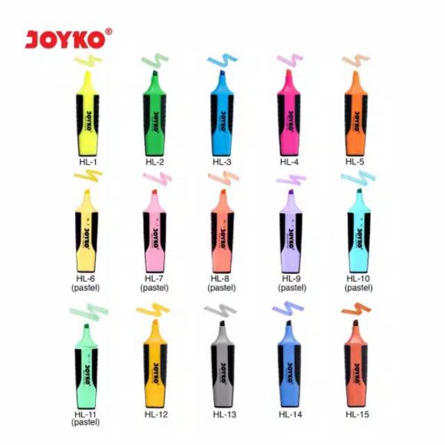 

Stabilo JOYKO Penanda Highlighter HL 1 ~ 16 Warna Warni Lengkap Pilih Pastel Soft