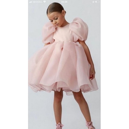 gaun anjelina organza mengembang dress bayi neychan