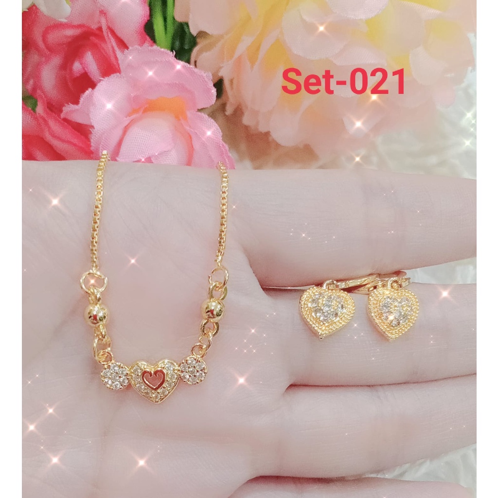 PROMO SET KALUNG DAN ANTING PERHIASAN DEWASA IMPORT