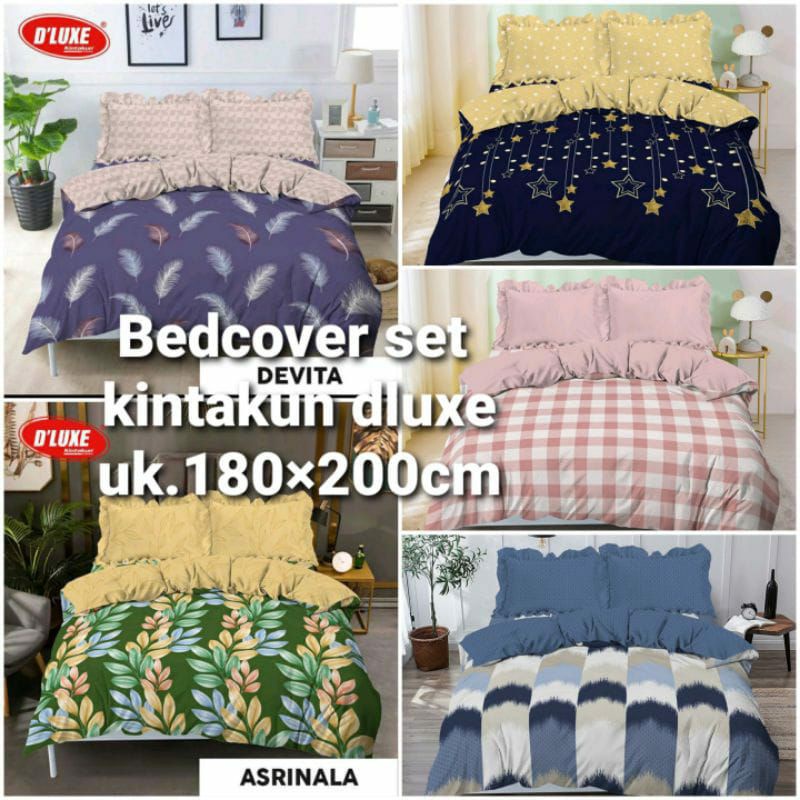 Bedcover kintakun dluxe sprei rumbai/Bedcover kintakun dluxe rumbai uk.180×200cm