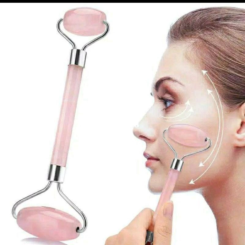 JADE ROLLER STONE PINK PEMIJAT WAJAH / PENIRUS WAJAH JADE ROLLER