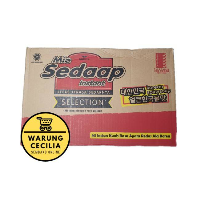 

Mie Sedap Kuah Selection Ayam Pedas Korea Korean Spicy Soup 1 Dus 40 pcs - MIE INSTAN