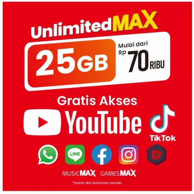 unlimited kartu telkomsel 25 1 bulan