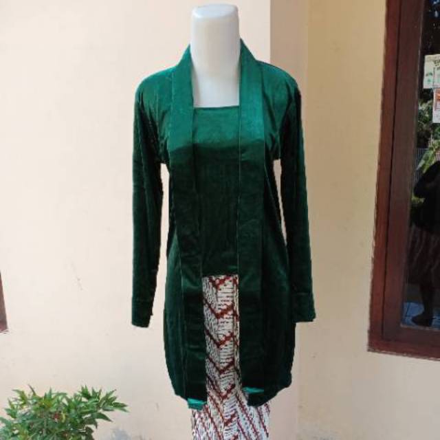 Kebaya Tunik kutubaru bludru/ kebaya panjang selutut