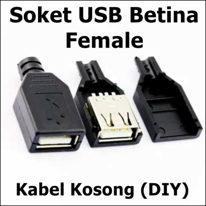 ASLI Soket USB kosong tipe betina USB socket connector female plug