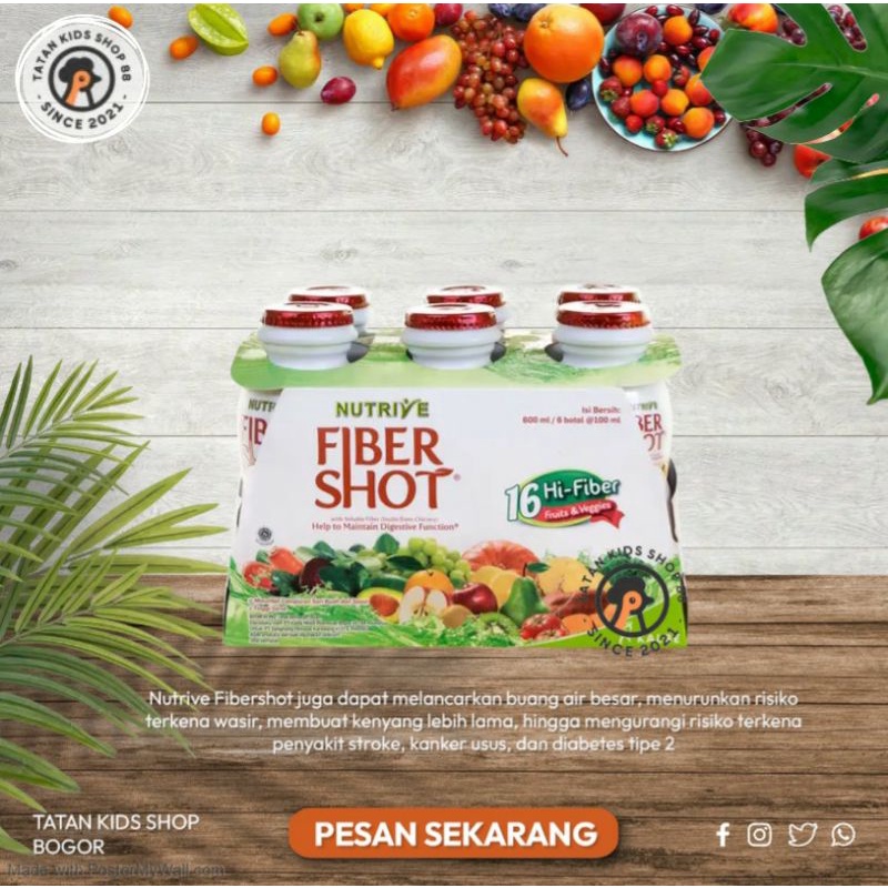 

Nutrive Fiber Shot Veggie 6× 100ml minuman Serat Tinggi Detox