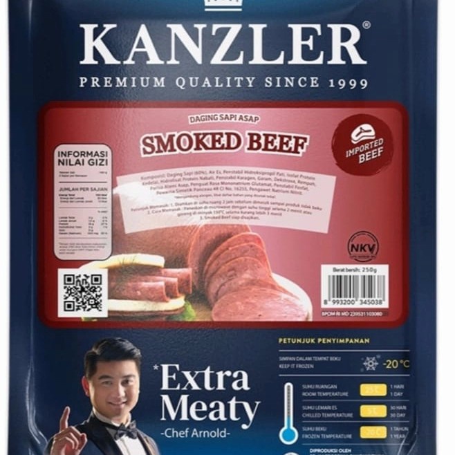 Kanzler Smoked Beef / Daging Sapi Iris Asap 250gr