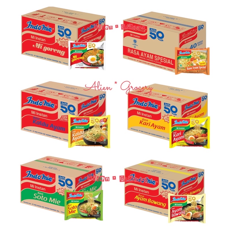 

Indomie Mie Instan Dus Kartonan Per Dus All Variant isi 40 GOJEK GRAB ONLY