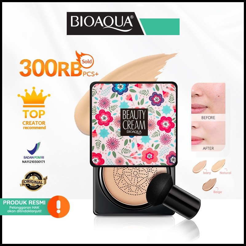 ★ BB ★ BIOAQUA BB Cushion Whitening Beauty Cream 20g - BIO AQUA【BPOM】