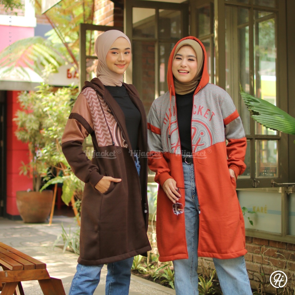 Hijacket Arabella Original Guranteed Jaket Wanita Panjang Hijaket Jaket Muslimah Parka Free Souvenir-1