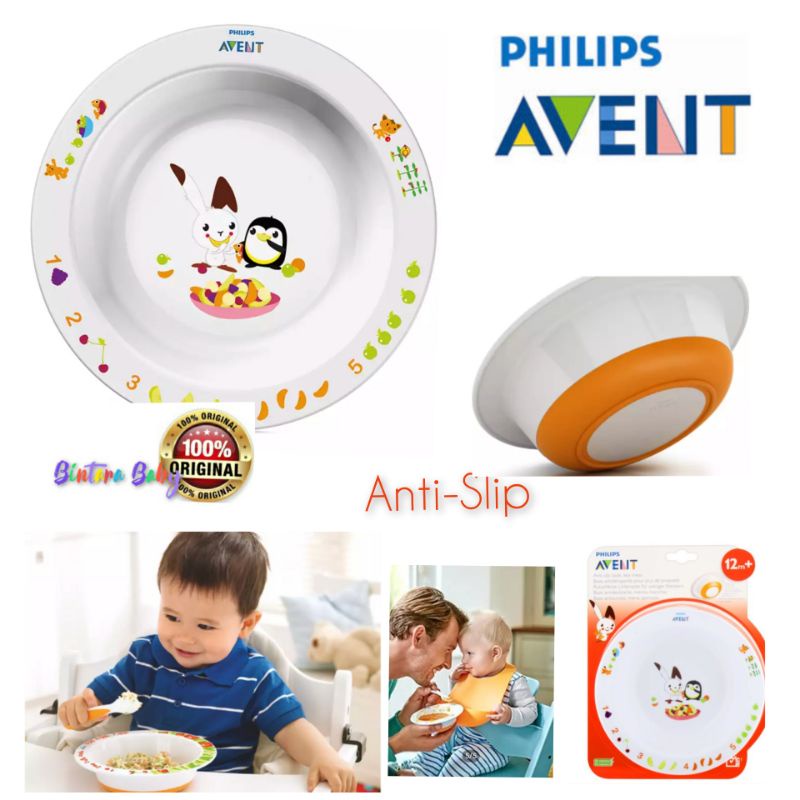 Philips Avent Big Bowl Toddler 12m+ / Mangkok Avent Anti Slip Piring Makan Bayi