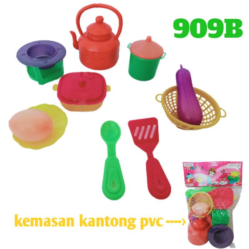 MAINAN MASAK MASAKAN KOMPOR TEKO TELOR TERONG 909B