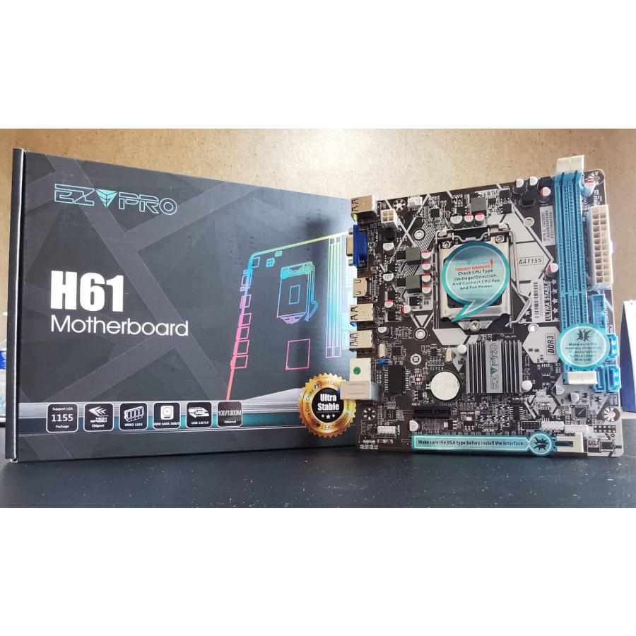 Motherboard EzPro H61 USB 3.0 - Socket LGA 1155 NEW