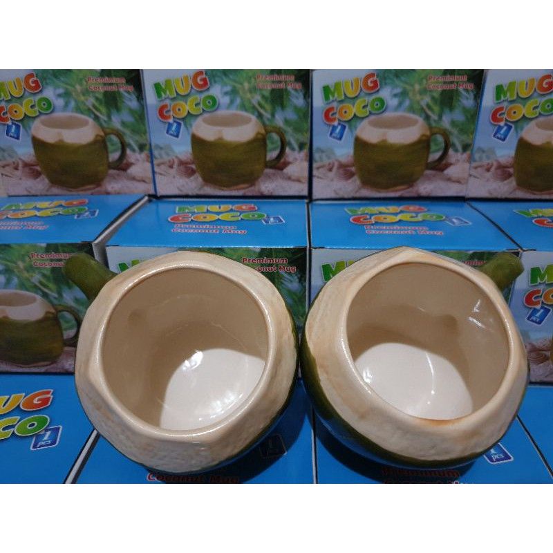 Mug Keramik Kelapa/Mug Coconut/gelas keramik kelapa