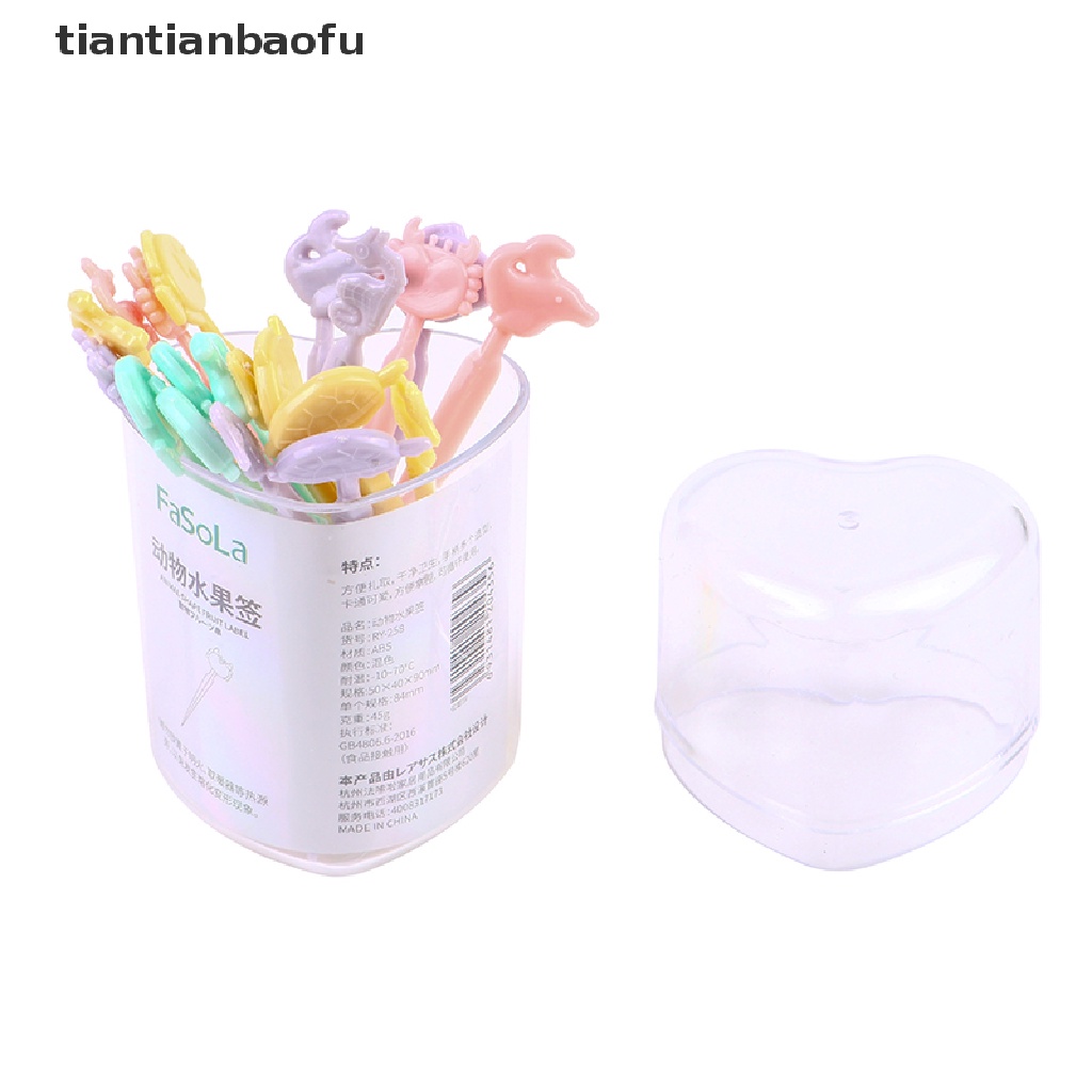 (Tianbaofu) Garpu Buah / Dessert / Bento Mini Warna Permen Untuk Anak