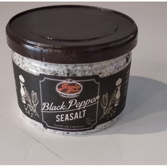 Jual Jay's Black Pepper Sea Salt 120g (Garam Laut Lada Hitam) Jays ...