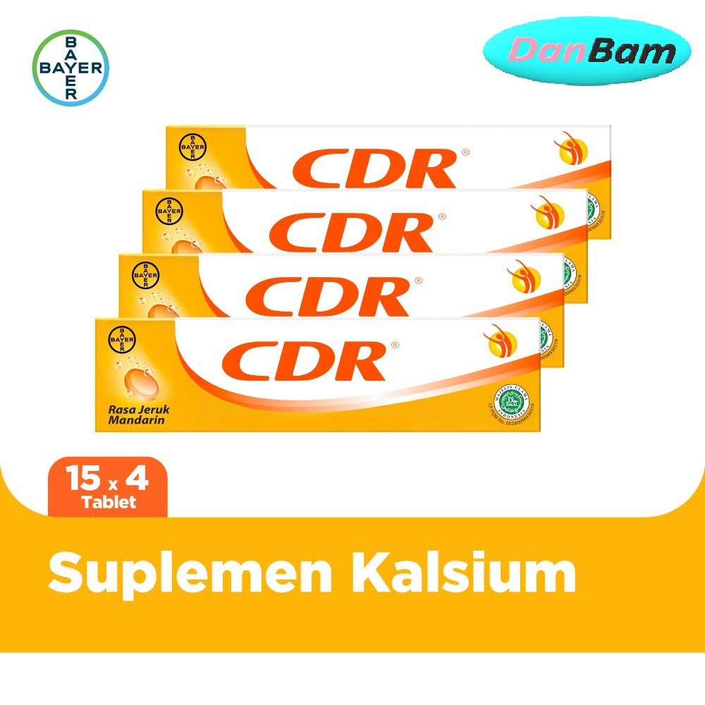 CDR Suplemen Kalsium Rasa Jeruk 60 Tablet