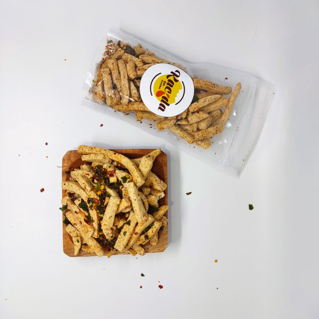 KACIDA - Basreng Daun Jeruk Original Jajanan Bandung Enak Gurih/ Basreng Pedas kemasan pouch-2