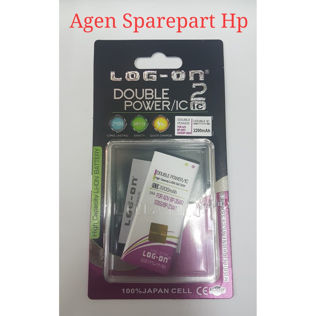 Baterai Batre Battery Double Power Advan S35G S35D BP-35AT BP-35AH
