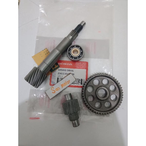 As Pully Belakang Set+Gigi Rasio Bering CVT Beat karbu Scoopy Karbu Spacey Karbu Kualitas Ori.
