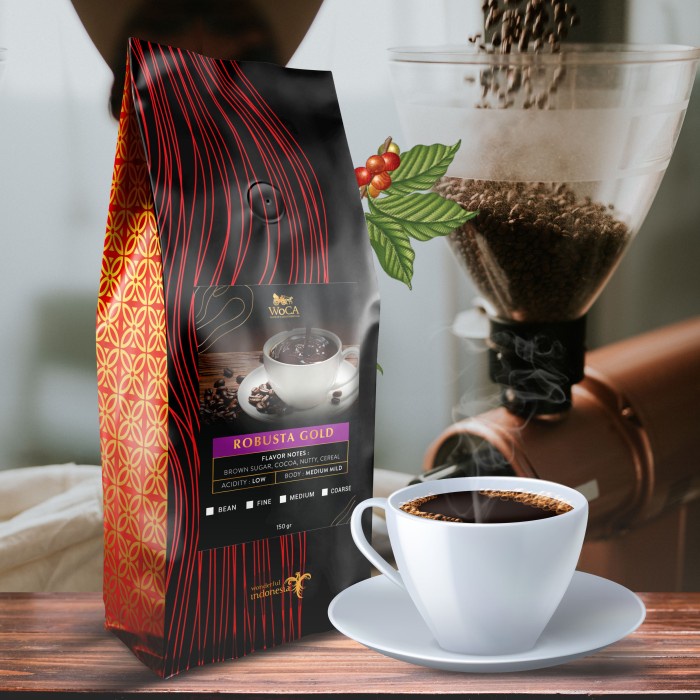 

201ggffg Woca Kopi Robusta Gold 150 Gram - Bean Ds20X11