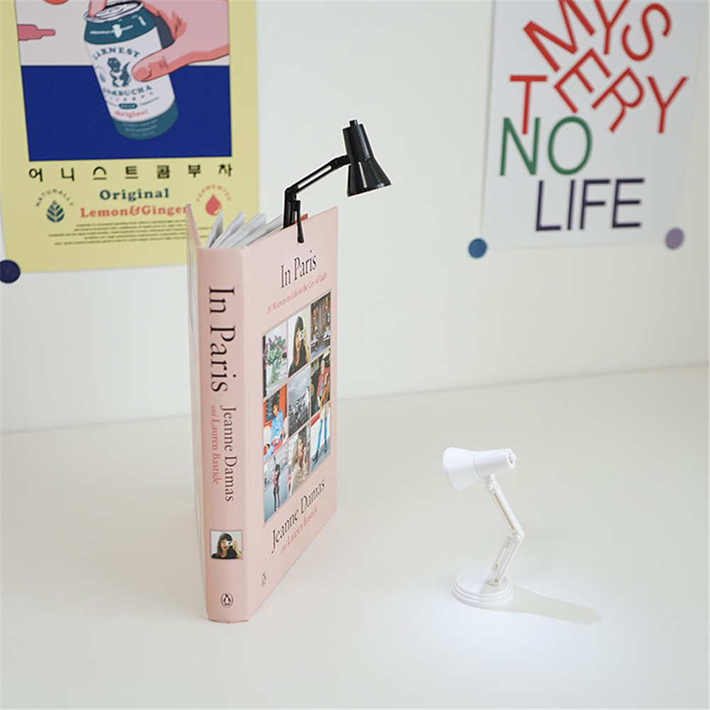 【TERSEDIA &amp; COD】Lampu baca lipat multi-fungsi kreatif, lampu asrama (dengan baterai) # 261141322