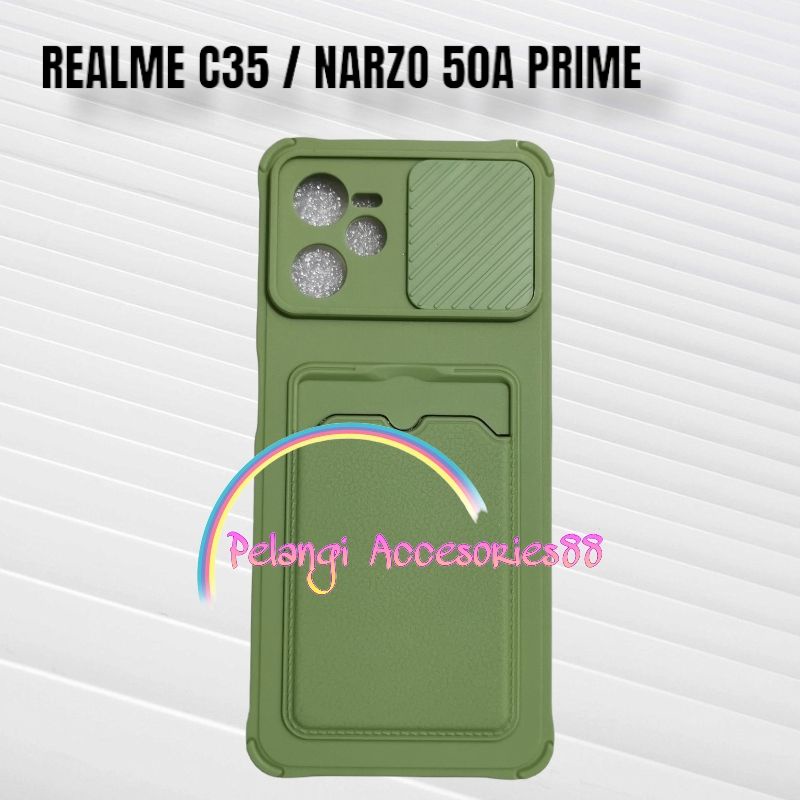 CASE REALME C35 / NARZO 50A PRIME CASE SOFTCASE SLEDING WARNA WARNI SLOT CARD